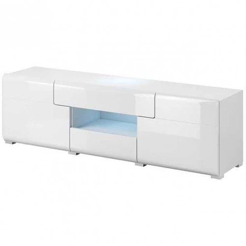 RTV komodas TOLEDO TL41 balta / blizgi balta
