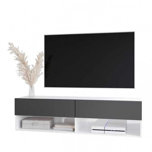 RTV MARRO 140 komodas balta / matinė juoda