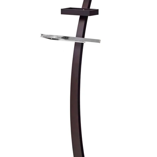 Minimalistinė balta kėdė – lankstytas medis ir chromuotas plienas