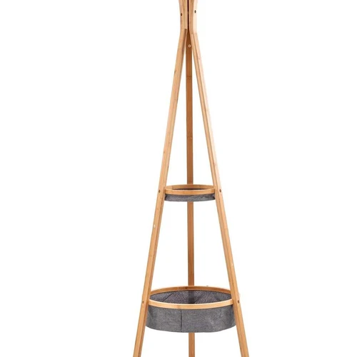 Elegantiškas bambukinis spintos stalas natūralios spalvos