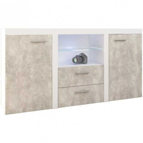 RUMBA / RODOS 2D2SZ komoda balta / šviesaus betono