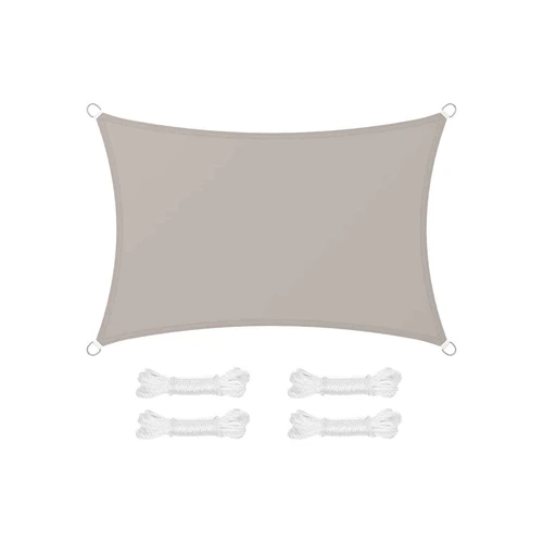 Saulės burė 2 x 3 m stačiakampio formos, taupe spalvos