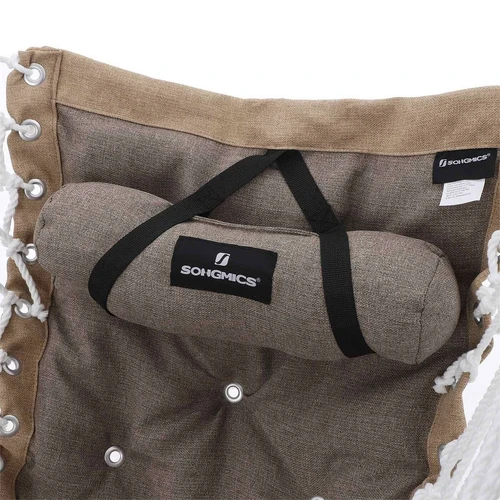 Pakabinama kėdė su lino imitacija