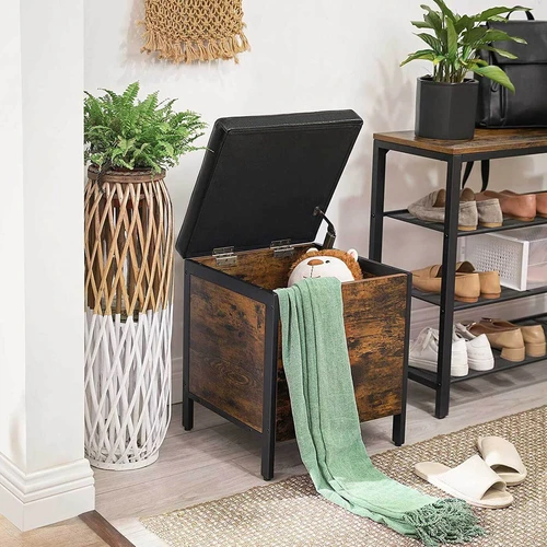 Stilinga medžio drožlių plokštės taburetė su PU oda