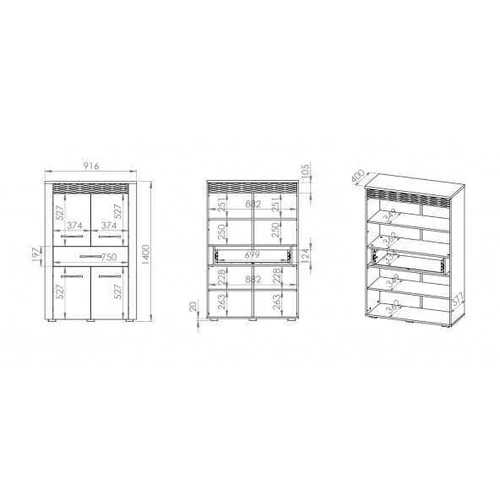 Praktiški ARTAS baldai su pasukamomis durimis ir stalčiais