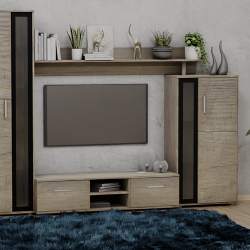 Ruda sekcija su grūdinto stiklo elementais