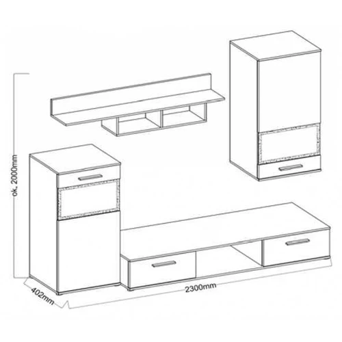 Praktiškas sieninis blokas su LED apšvietimu
