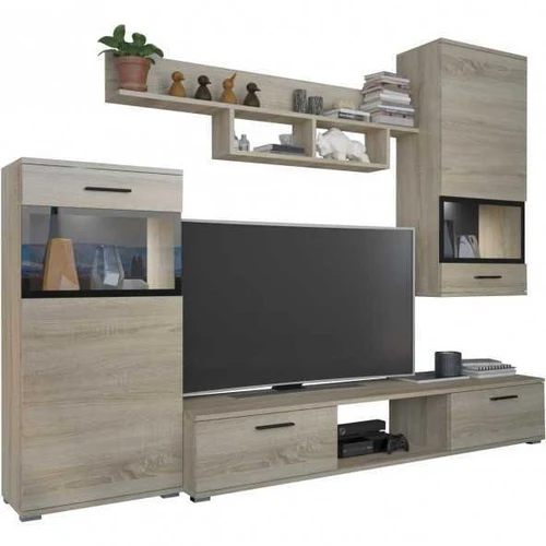 Modernus sieninis blokas su LED apšvietimu