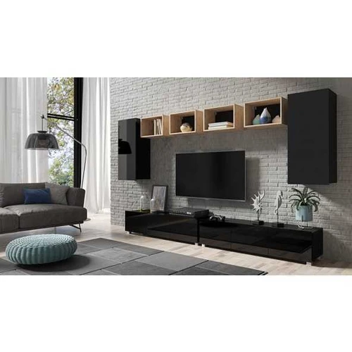 Elegantiškos sieninės spintelės blizgiu finishu