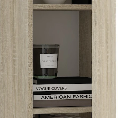 Tvirtas RTV komodas su vietomis priedėliams