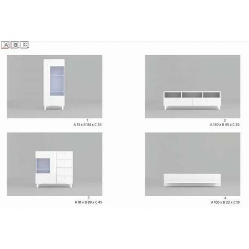 Baltas blizgus sekcija OSKAR 1A, pristatymas 15-20 d.d.