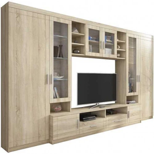 Moderni 197,5 cm aukščio TV spinta su LED apšvietimu