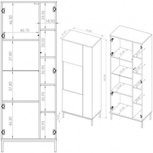Klasikinio dizaino QUERTY baldai su PUSH-TO-OPEN sistema