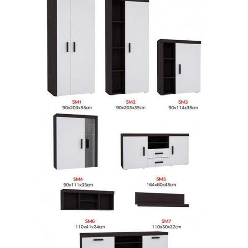 SM4 Pakabinama stiklinė spintelė su LED apšvietimu