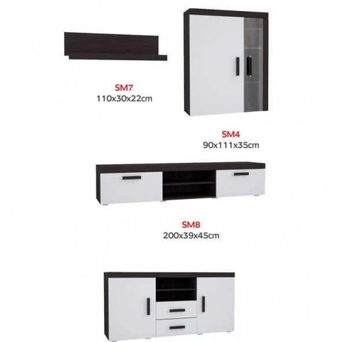 Maža sieninė lentyna moderniam interjerui