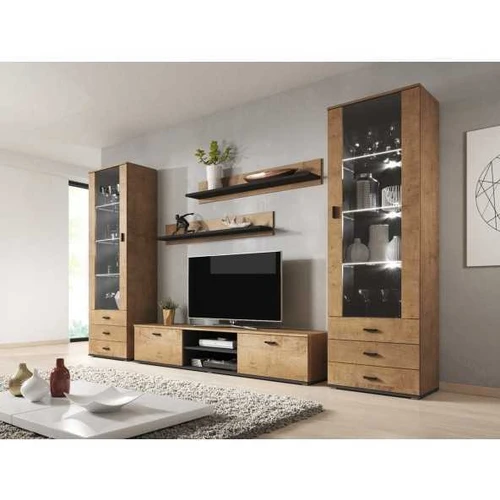 Sekcija SOHO 4I (P300xA192xG43) ąžuolo lefkas/juoda