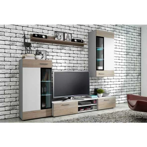 Sekcija TANGO LUMIA (P293xA190xG40) balta/ąžuolas sonoma