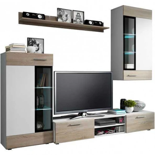 Pakabinama stiklinė spintelė ir lentyna