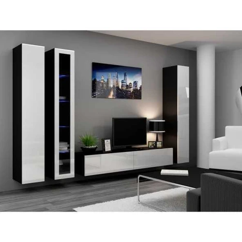 Sekcija VIGO 2C (P300xA180xG40) juoda/blizgi balta