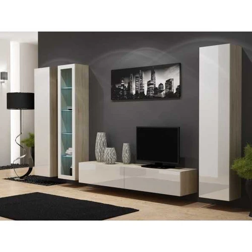 Sekcija VIGO 2E (P300xA180xG40) sonoma ąžuolas/blizgi balta