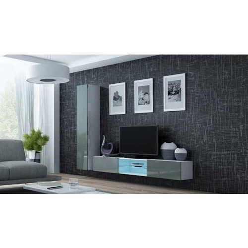 Sekcija VIGO GREY 21B (P220xA180xG40) pilka/blizgi balta