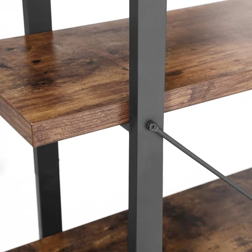 Vintažinės ir pramoninio stiliaus lentynos su geležiniu rėmu