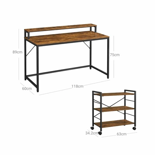 Patvarus stalas su plieno konstrukcija