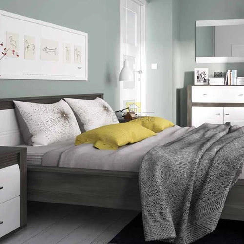 Elegantiška SEVILLA spinta tamsios pušies ir baltos blizgės spalvų deriniu