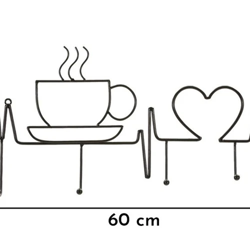 Sieninė drabužių kabykla Breakfast, 60 × 26,7 × 3,8 cm - Rūbų kabyklos