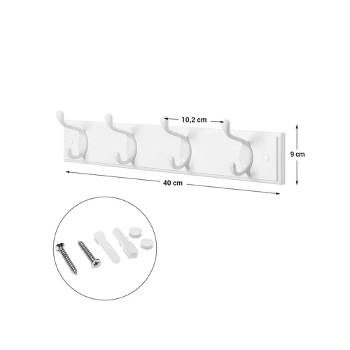 4 dvigubi kabliukai – 8 vietos drabužiams