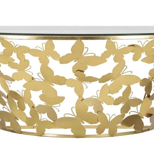 Sieninė konsolė Butterflies, pusapvalė, 120 × 37,2 × 40,5 cm