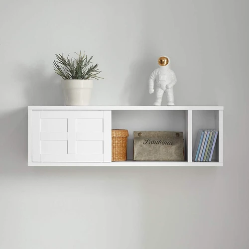 Sieninė lentyna 75x20x23cm., baltos spalvos - Lentynos