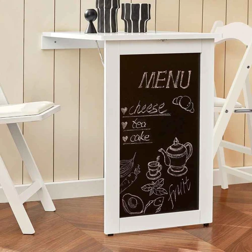 Sieninis baro stalas 50x75x76cm., baltos/juodos spalvos - Stalai