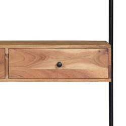 Sieninis stalas, 90x40x170 cm, akacijos medienos masyvas - Lentynos