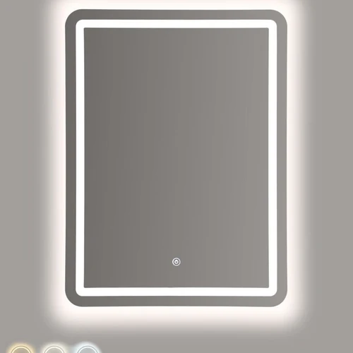 Sieninis veidrodis Simple, su LED apšvietimu, 60 × 80 × 3,5 cm - Veidrodžiai