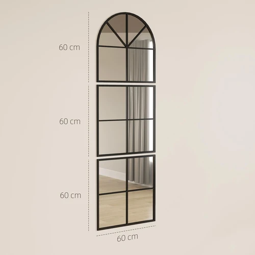 Sieninis veidrodis, Su arka, 60 × 180 × 2 cm - Veidrodžiai