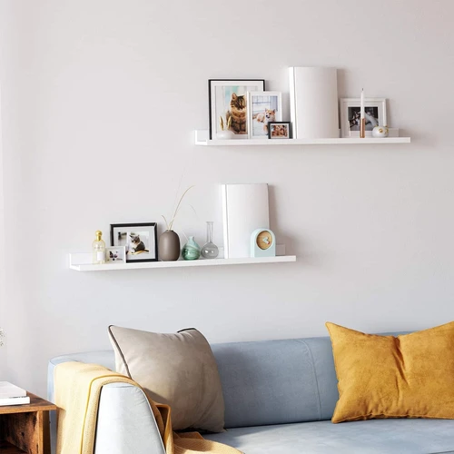 Modernios sieninės lentynos dekorui