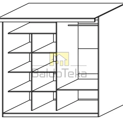 Veidrodinė spinta su LMDP ir pasirenkamu apšvietimu