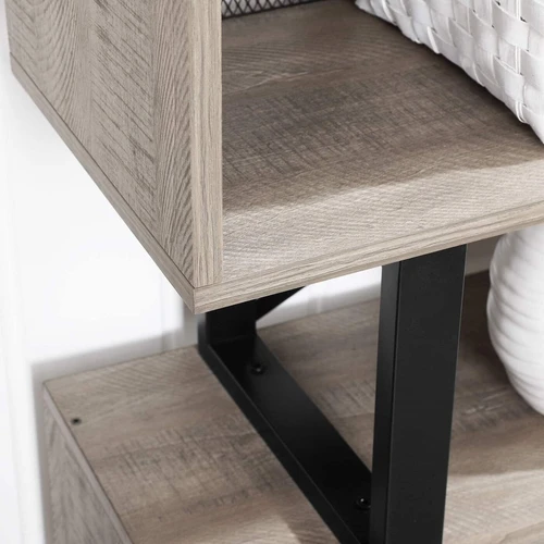 Lengvai surinkama knygų lentyna su instrukcija