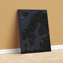 Skandinavijos žemėlapis Nr.8 Juoda anglis ir auksas - Paveikslai