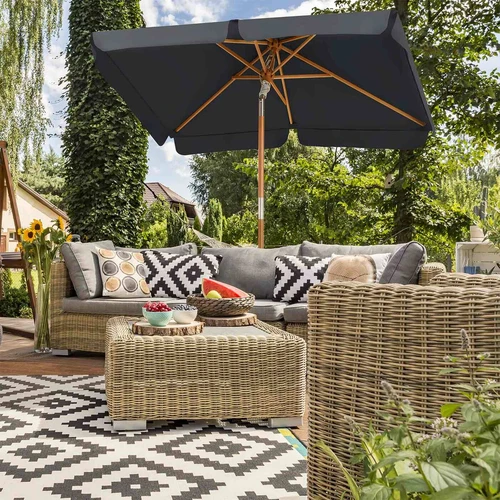 Stačiakampis skėtis su UV apsauga iki UPF 50+