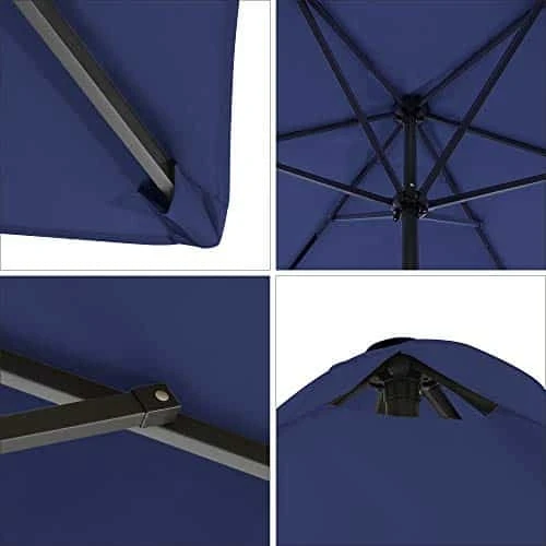 Stačiakampis skėtis su papildoma stabilumo briauna