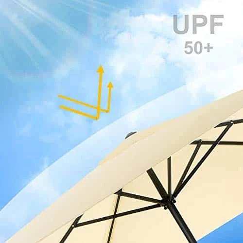 Skėtis su UPF 50+ apsauga ir 98% UV blokavimu