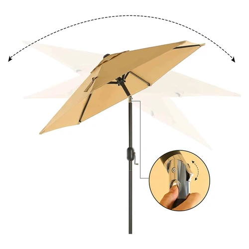 Aukštos kokybės SONGMICS skėtis – saulė ir vėjas ne kliūtis