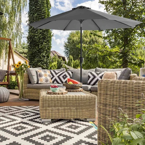 Patvarus lauko skėtis su ventiliacijos angomis