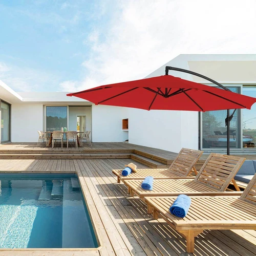 Skėtis su stovu ir instrukcijomis