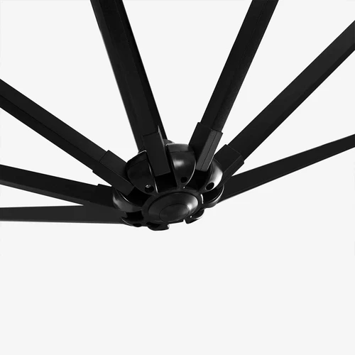 Didelio skėčio su stovu ir LED lemputėmis komplektas