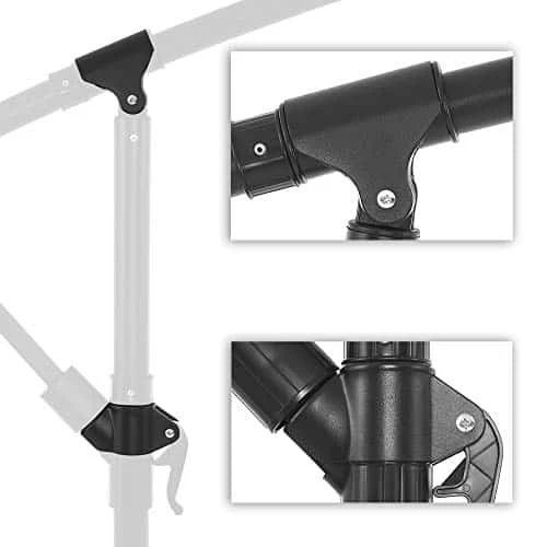 Skėtis su saulės baterijomis ir romantiška šviesa