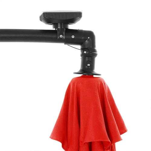 Stilingas raudonas skėtis su UV apsauga ir LED apšvietimu