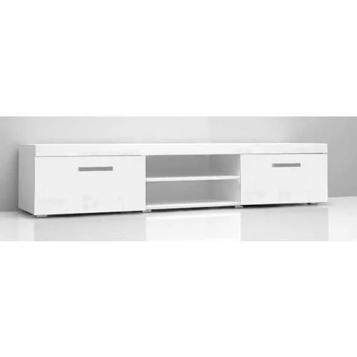 SM8 RTV balta / balta blizgi komoda SAMBA II